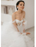 Sexy Off Shoulder Ivory Lace Tulle Wedding Dress